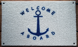 Quik•Marine Dock Boarding Mat - Welcome Aboard