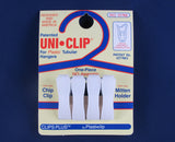 Uni•Clip® 300 Universal Clip, Chip Clip, Holder, Hanger, One Piece All Plastic 4 Pack